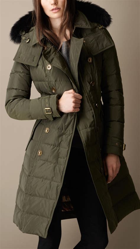 burberry down filled parka|burberry parka coats for women.